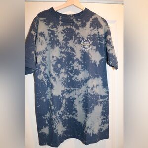 Brixton Men’s Tie-Dye Blue T-Shirt Standard Fir Size L